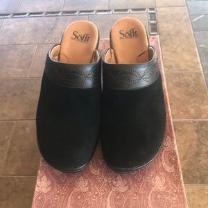 Black Suede Clogs